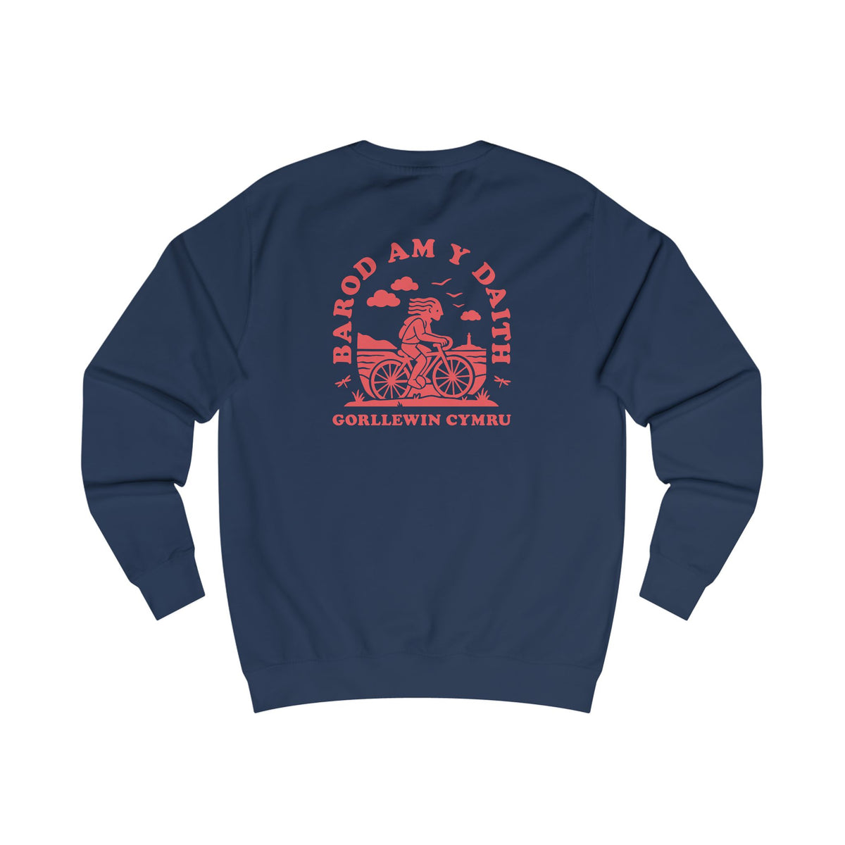 West Wales Cycling Unisex Sweatshirt (Double Sided) - 'Barod Am Y Daith'