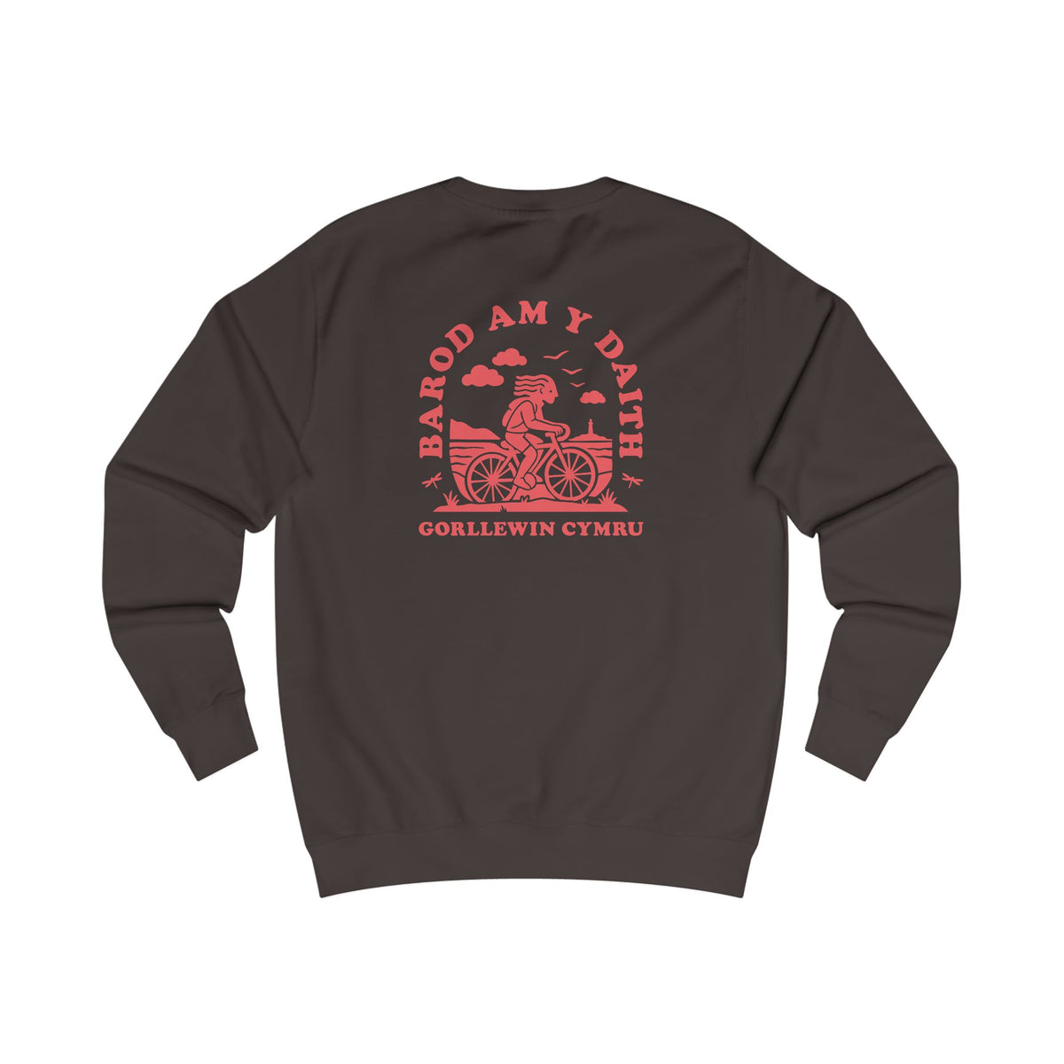 West Wales Cycling Unisex Sweatshirt (Double Sided) - 'Barod Am Y Daith'