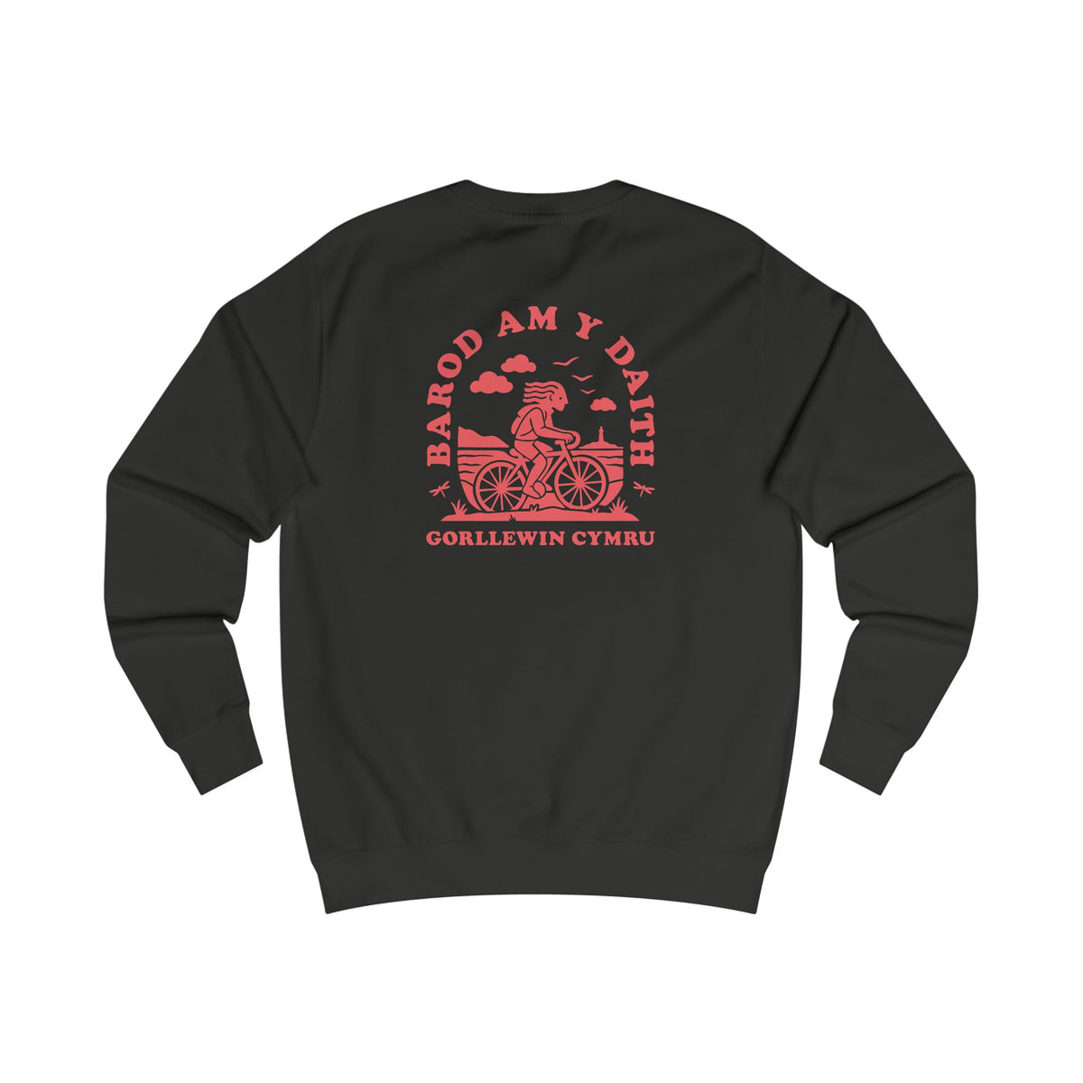 West Wales Cycling Unisex Sweatshirt (Double Sided) - 'Barod Am Y Daith'