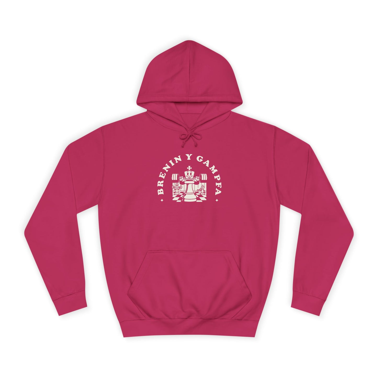 'King Of The Gym' Welsh Unisex Hoodie - 'Brenin y Gampfa'