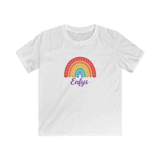 "Enfys" Welsh Language Rainbow Kids T-Shirt