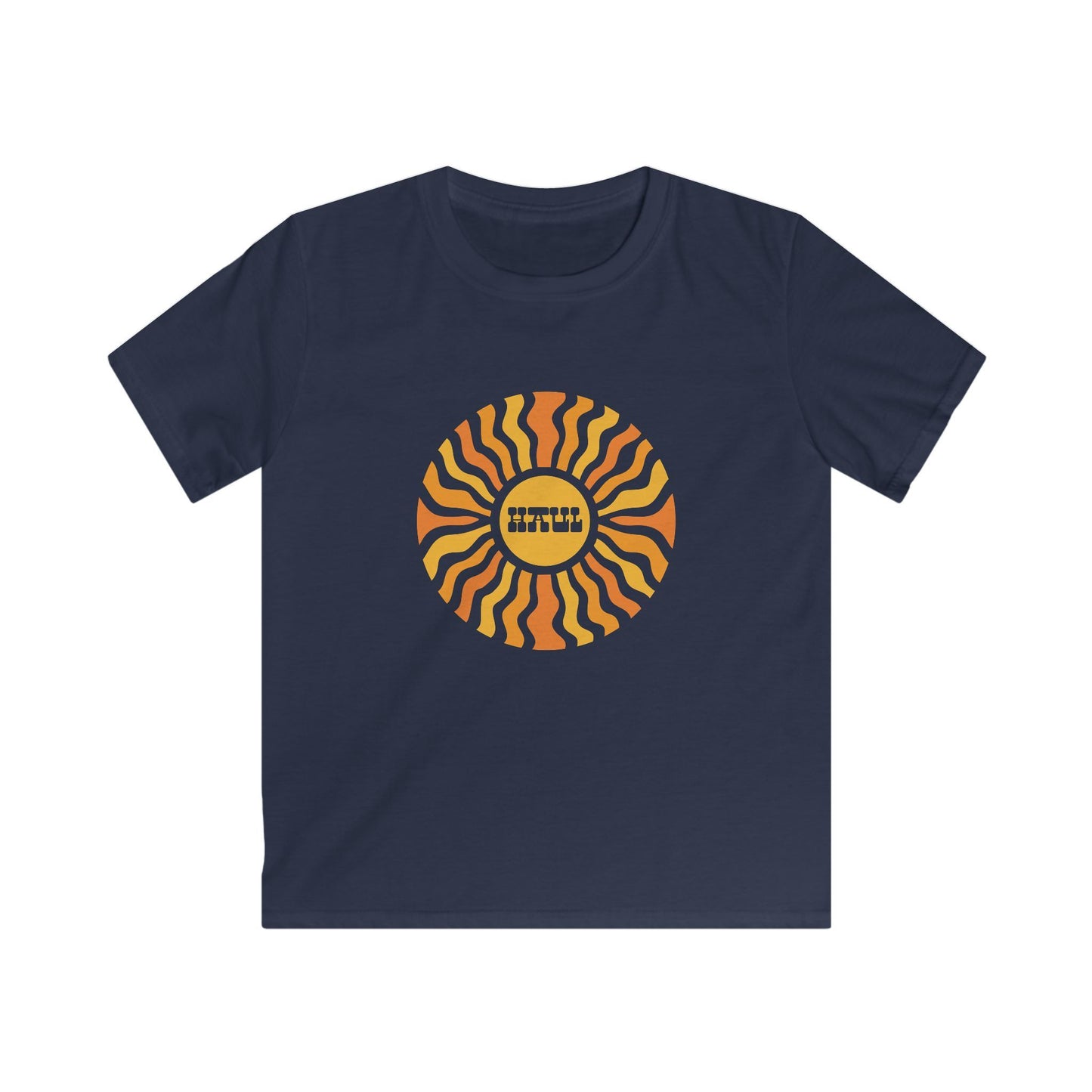 Kids Retro Orange Sunburst T-Shirt - "Haul"