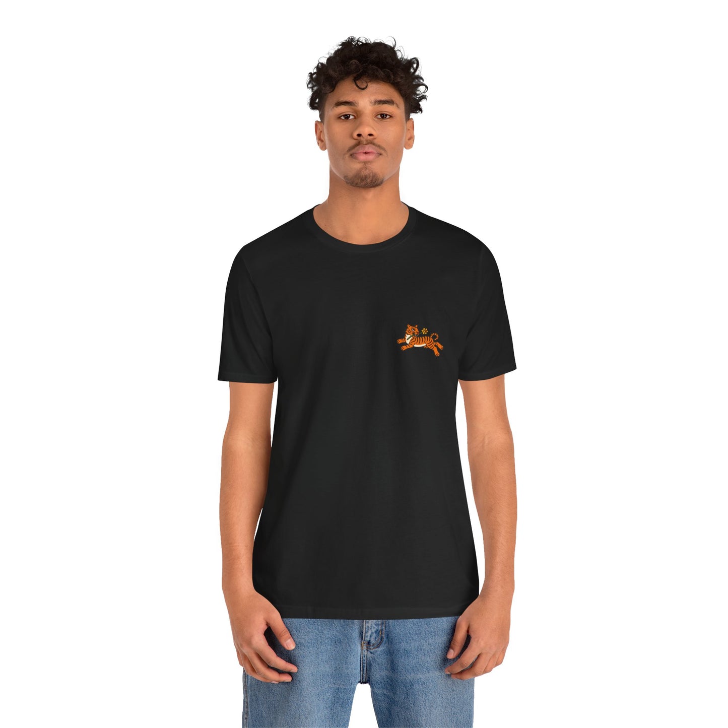 Tiger & Daffodil Minimal Graphic T-Shirt (Unisex)
