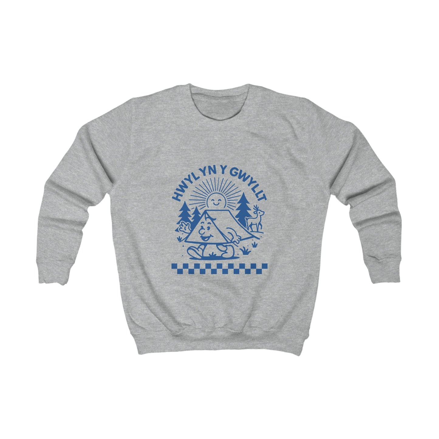 Kids Retro Camping Jumper – 'Hwyl yn y Gwyllt'