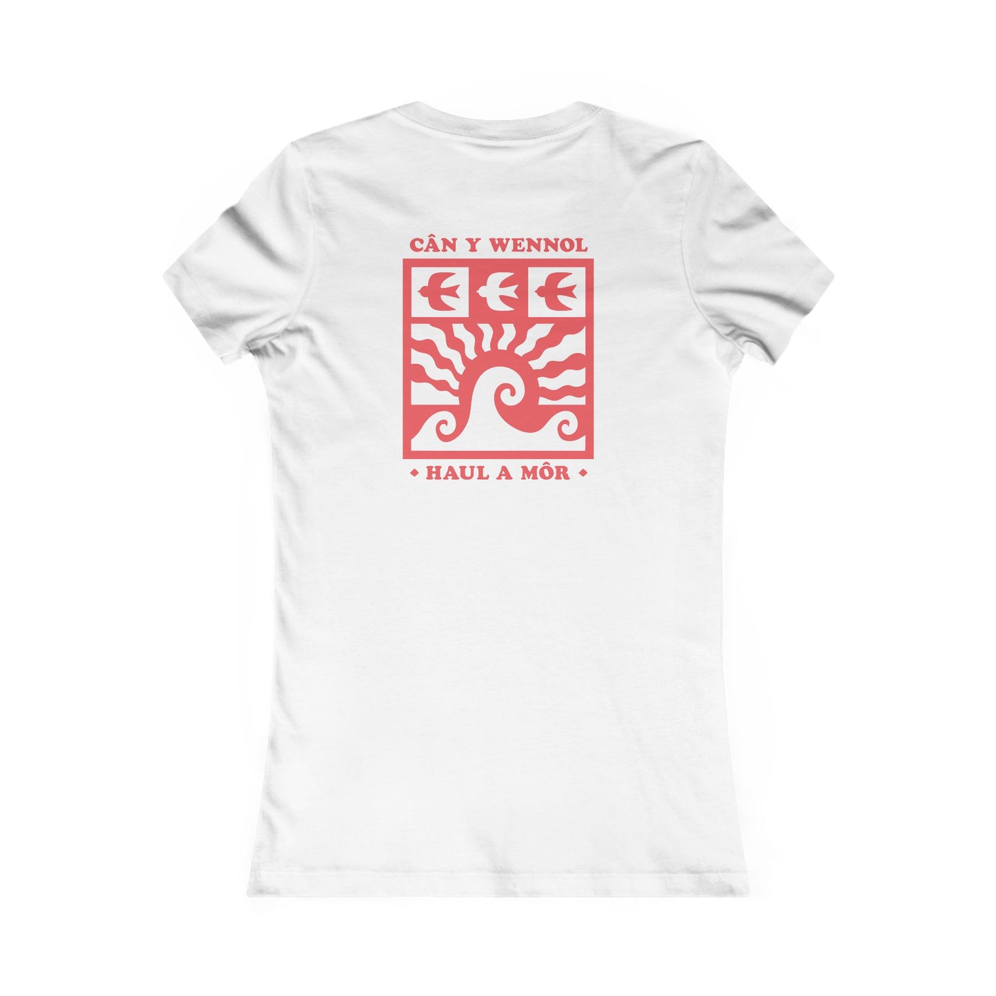 Women's Welsh Coastal Wave Graphic - Can y Wennol (Double Sided)