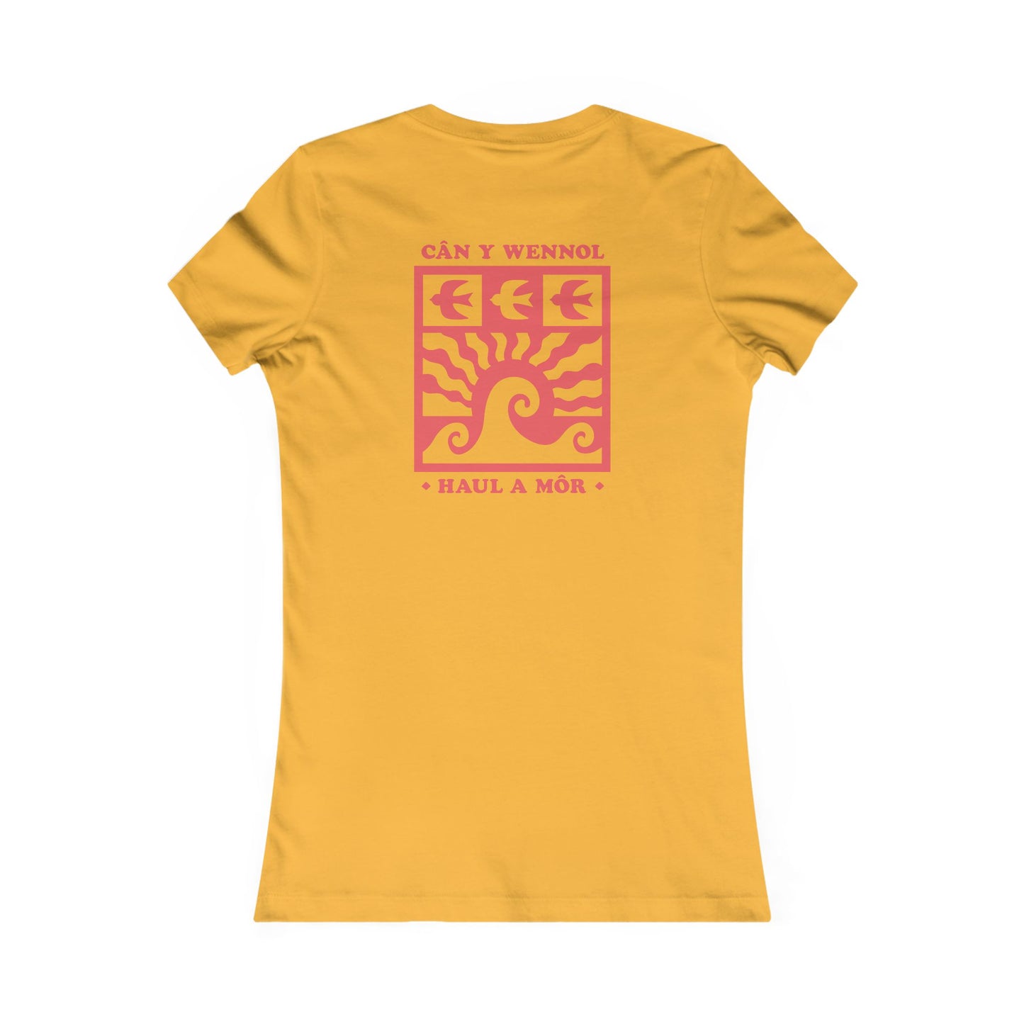 Women's Welsh Coastal Wave Graphic - Can y Wennol (Double Sided)