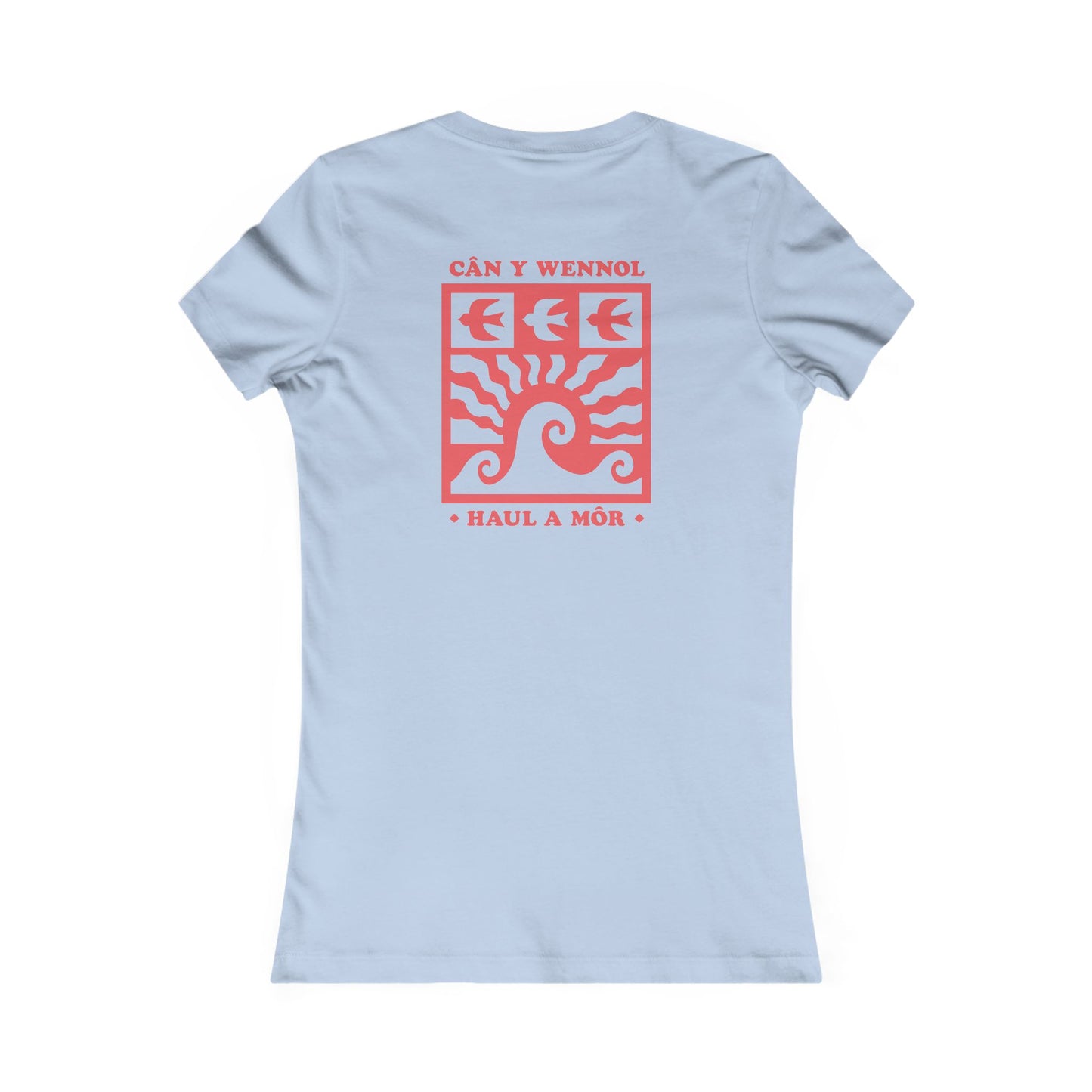 Women's Welsh Coastal Wave Graphic - Can y Wennol (Double Sided)