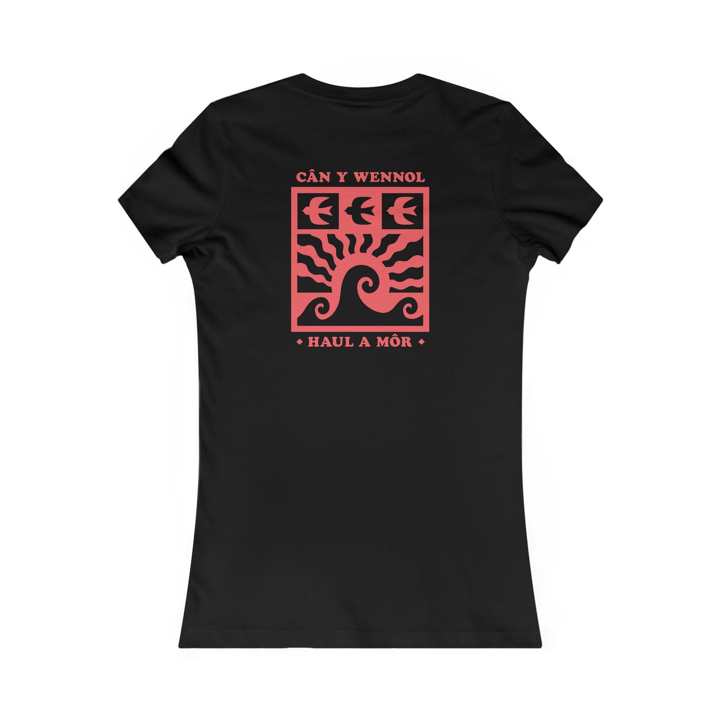 Women's Welsh Coastal Wave Graphic - Can y Wennol (Double Sided)