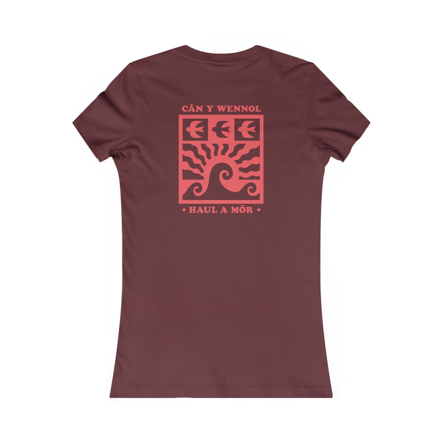 Women's Welsh Coastal Wave Graphic - Can y Wennol (Double Sided)