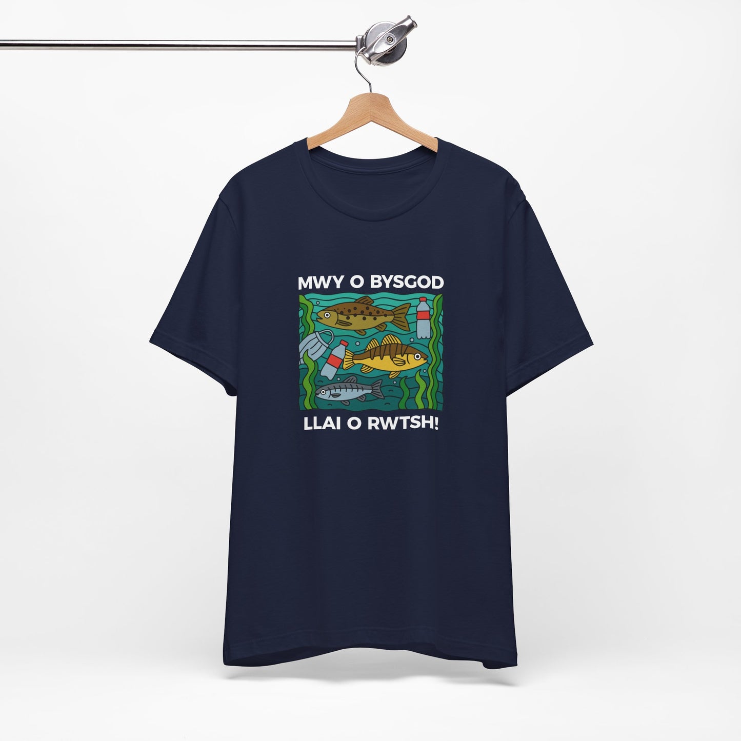 Fishing Conservation Tee (unisex) - Mwy o Bysgod, Llai o Rwtsh