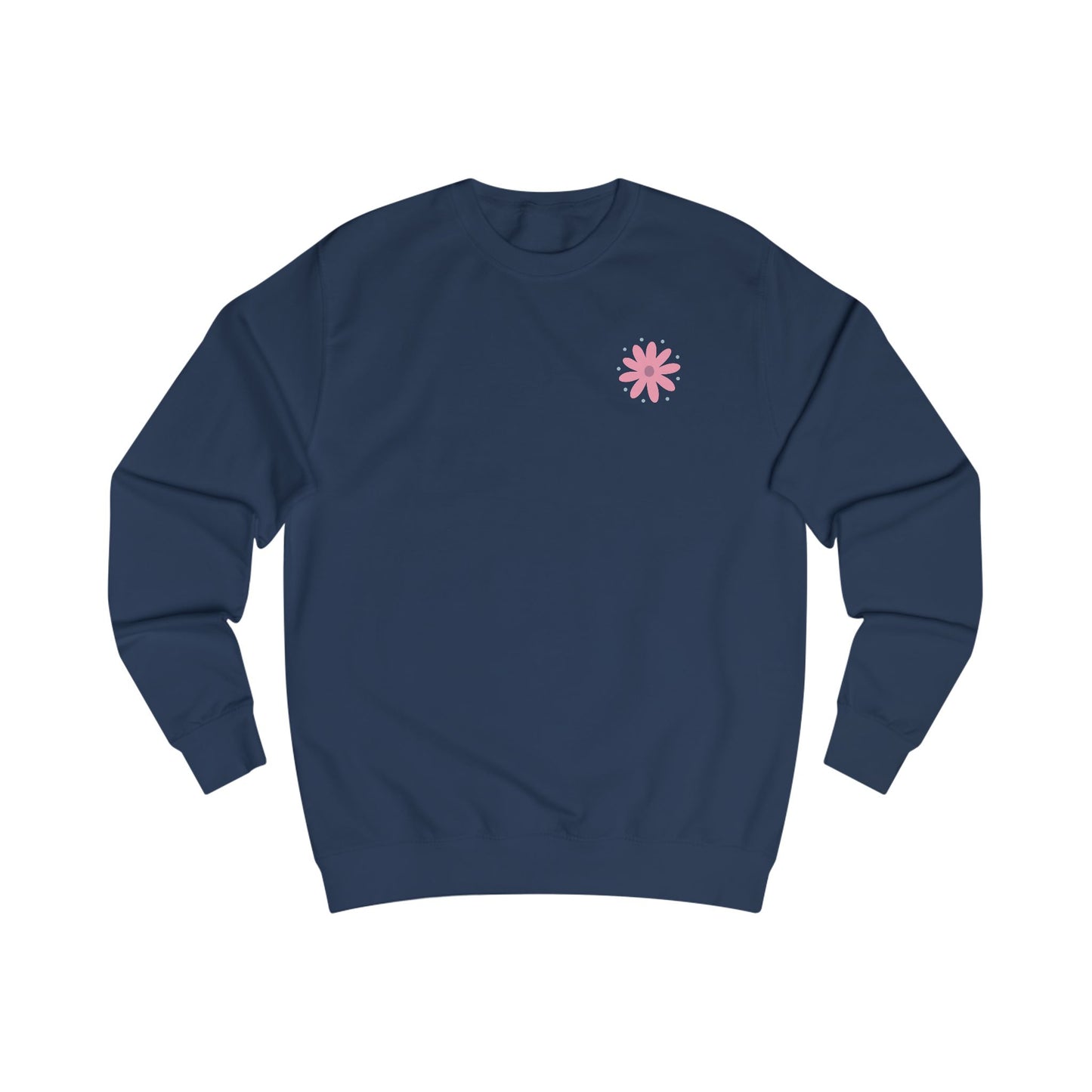 Retro 'Blodau' Unisex Sweatshirt - Floral Design (Double Sided)