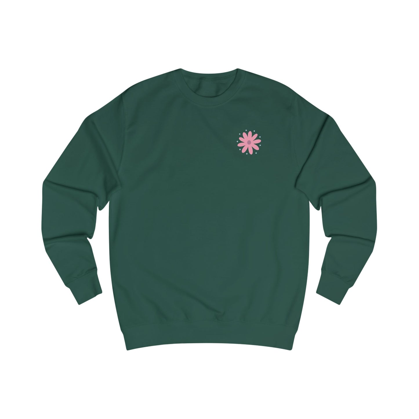 Retro 'Blodau' Unisex Sweatshirt - Floral Design (Double Sided)