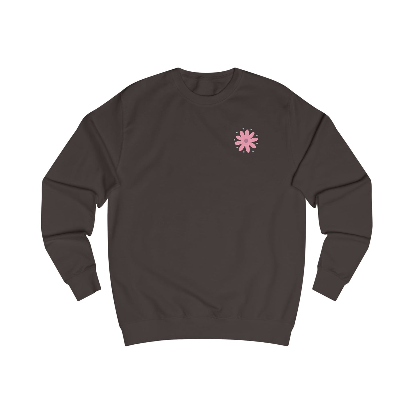 Retro 'Blodau' Unisex Sweatshirt - Floral Design (Double Sided)