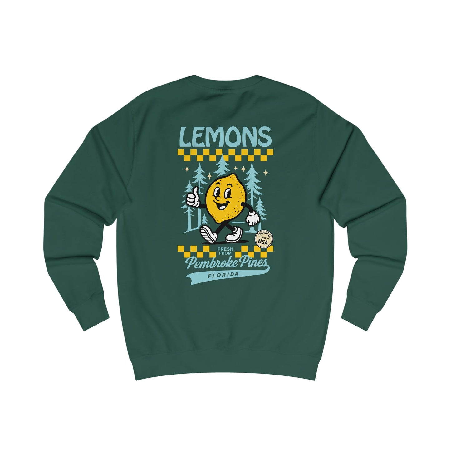 Retro Lemons Jumper - Pembroke Pines Unisex Sweatshirt (Double Sided)