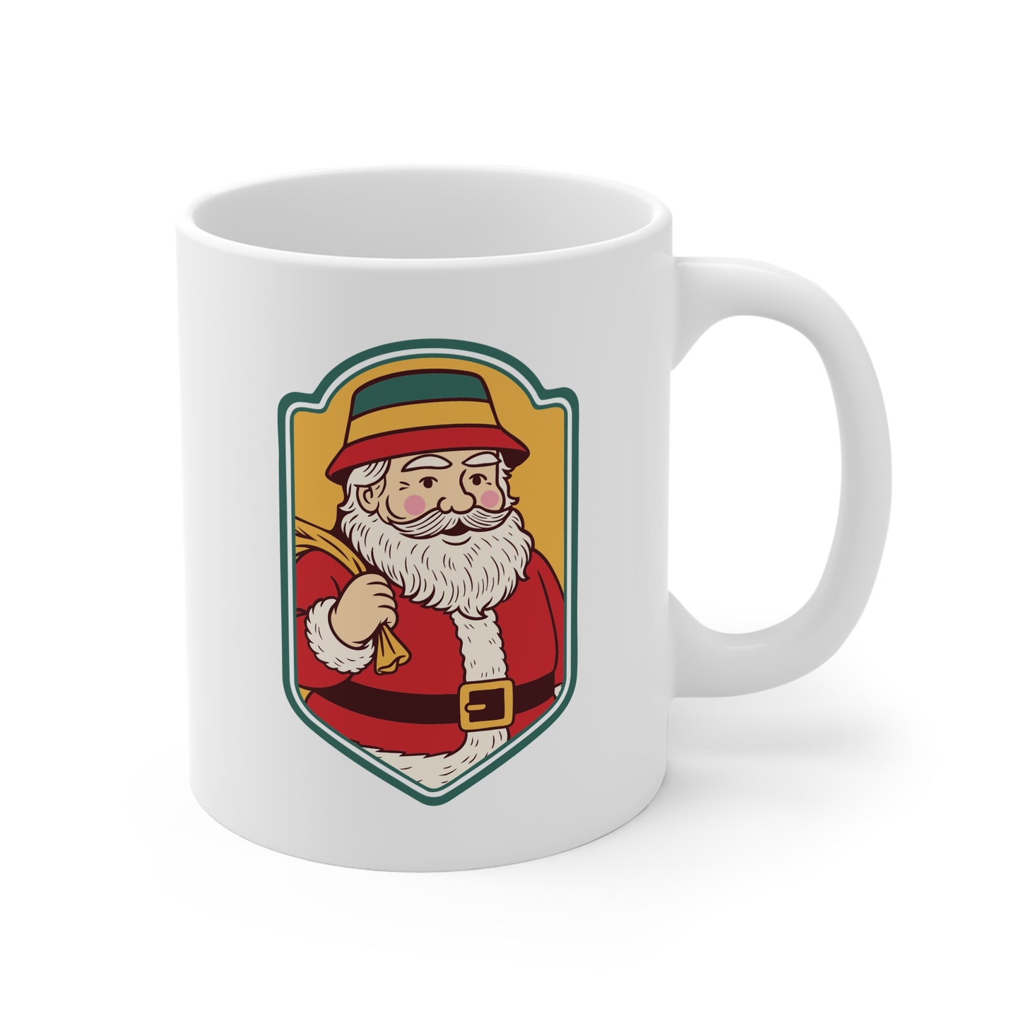 Retro Santa Claus Welsh Bucket Hat Mug