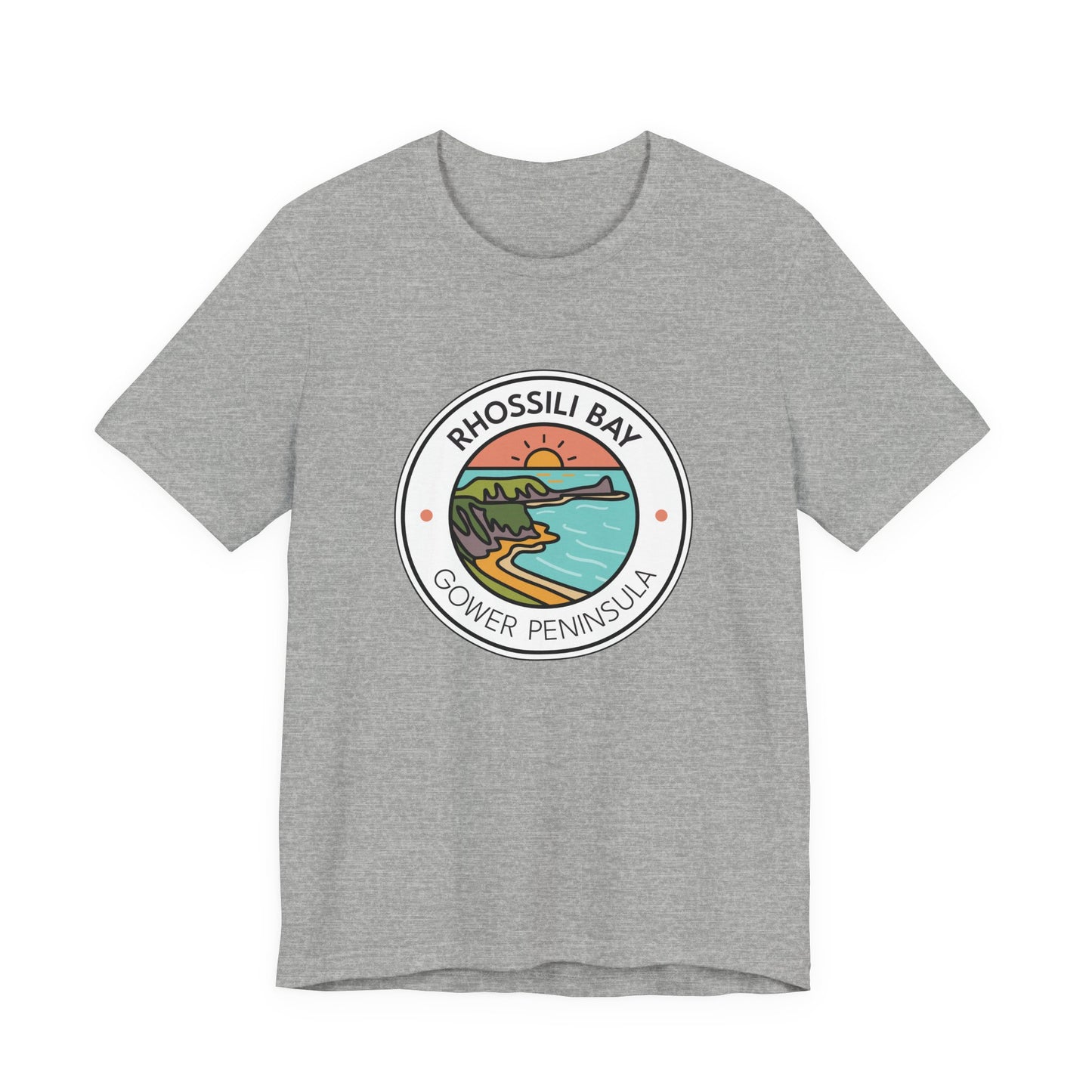 Rhossili Bay Gower Peninsula Graphic T-Shirt (Unisex)