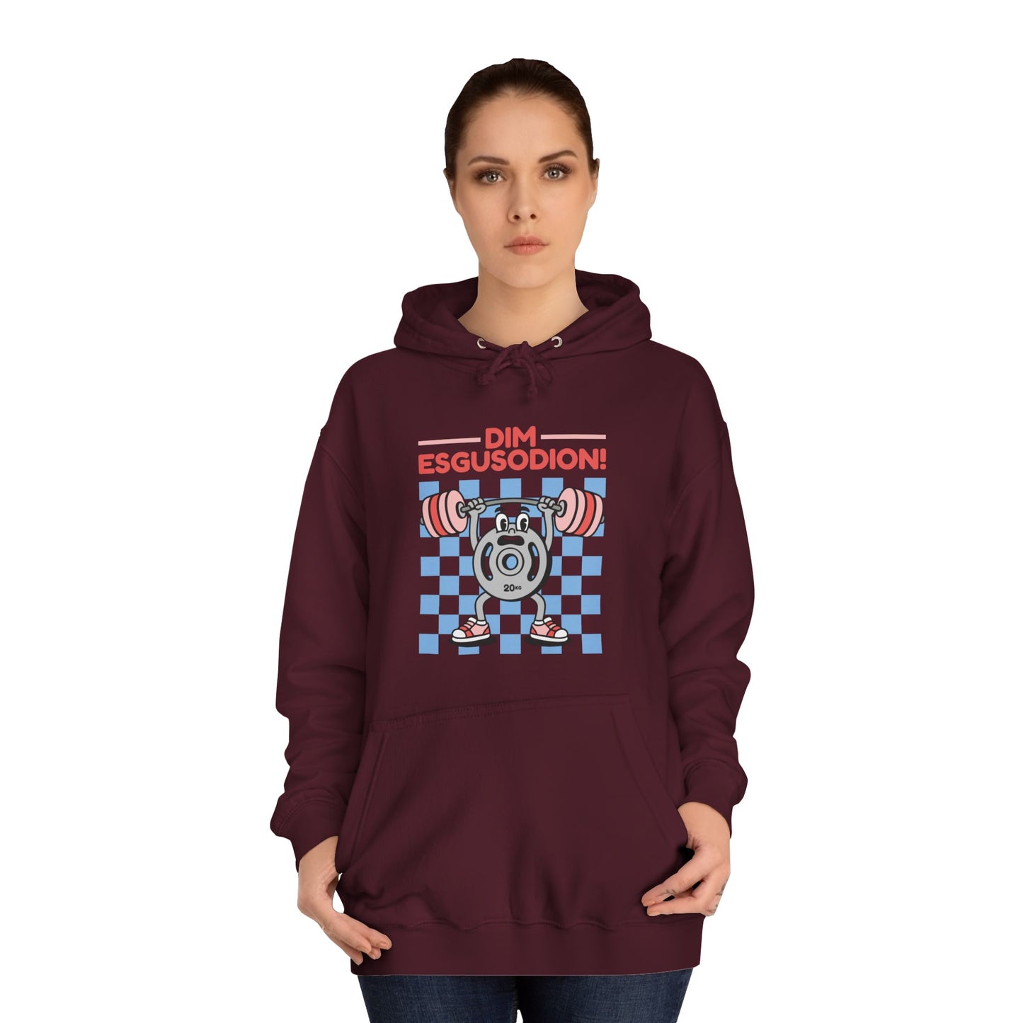 'Dím Esgusodion!' Retro Motivational Hoodie - No Excuses!