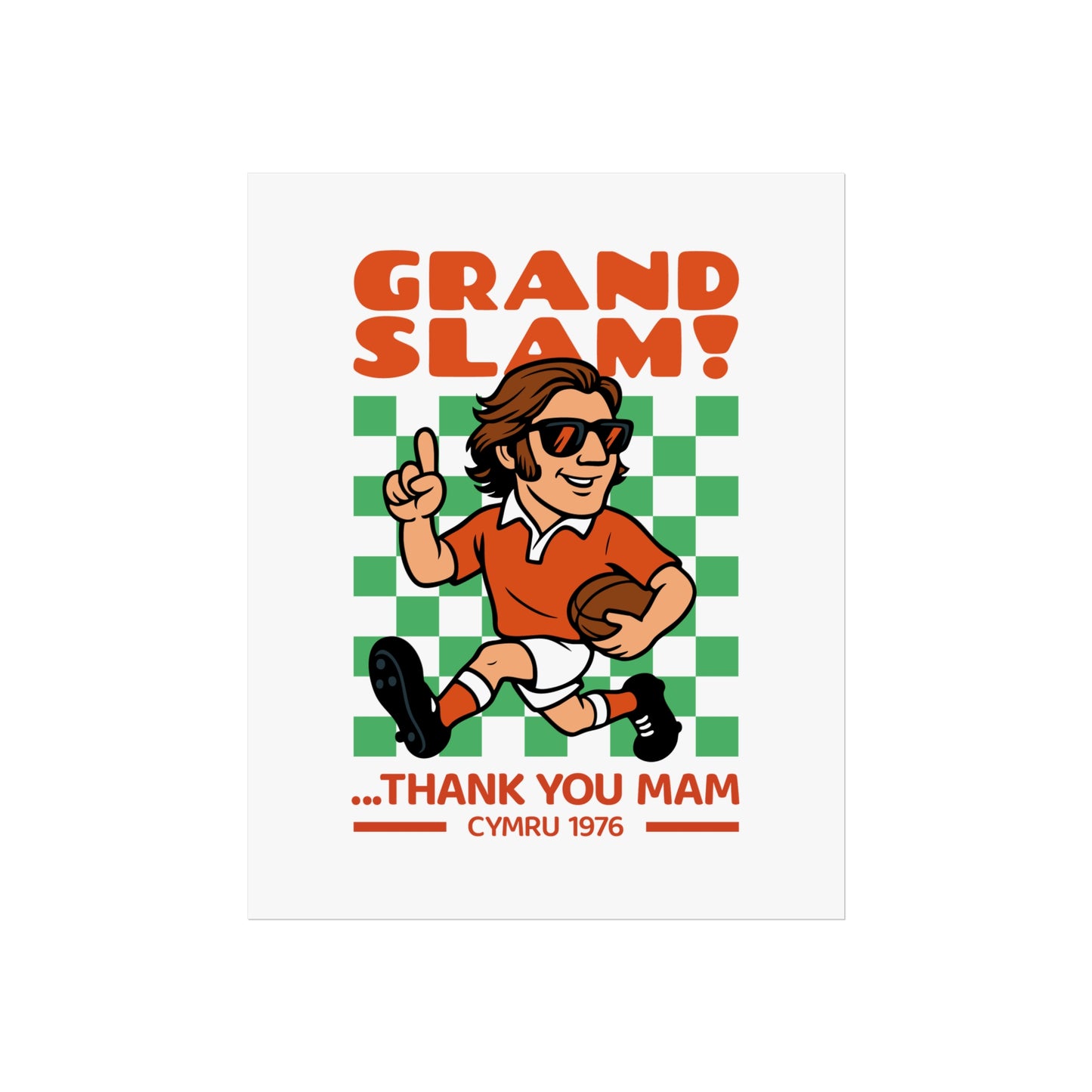 Retro Welsh Rugby 'Grand Slam 1976' Fine Art Poster