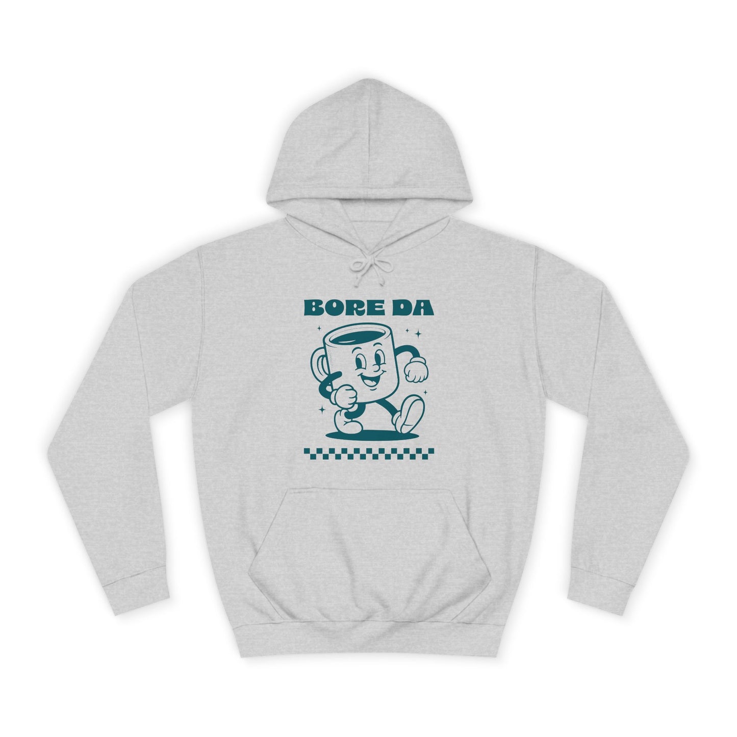 Vintage Coffee Mug Unisex Hoodie - 'Bore Da' Welsh Text