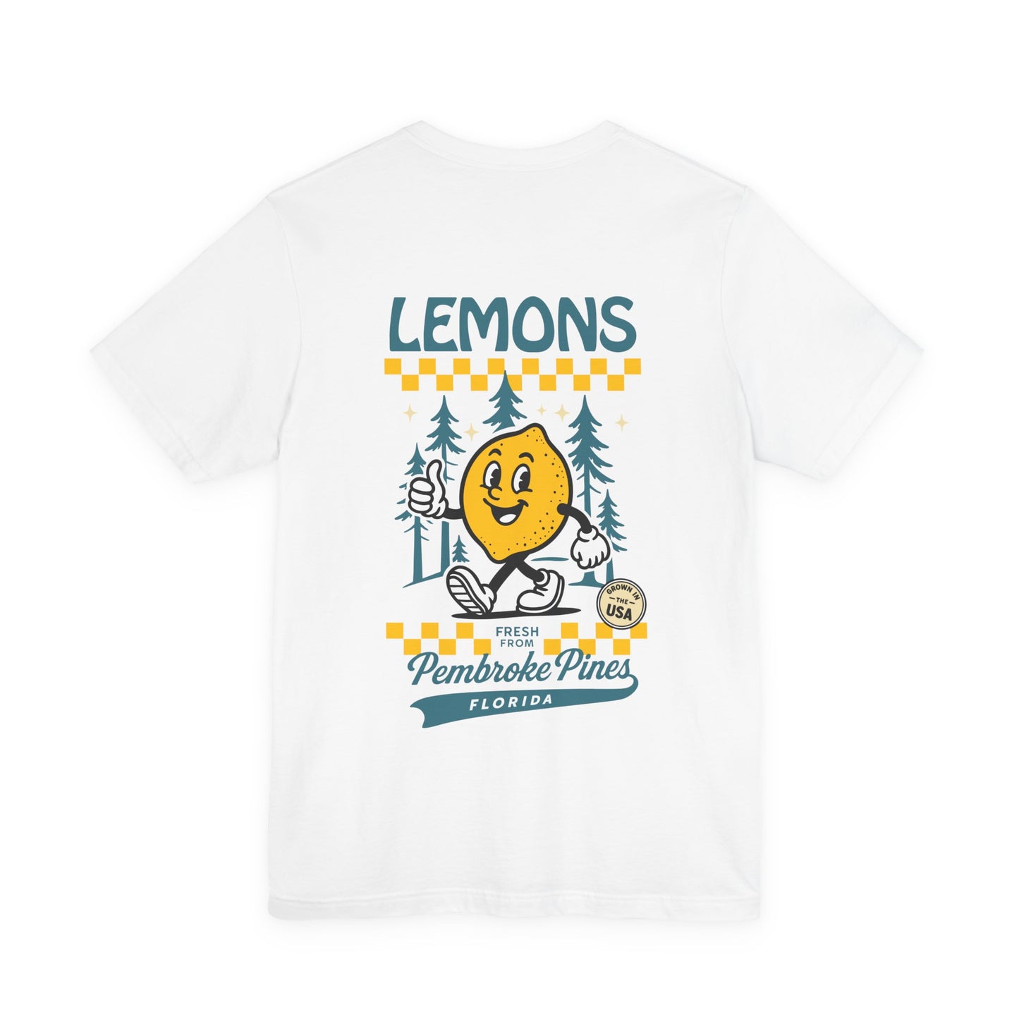 Lemons Pembroke Pines T-Shirt (Unisex) - Retro Citrus Graphic Tee