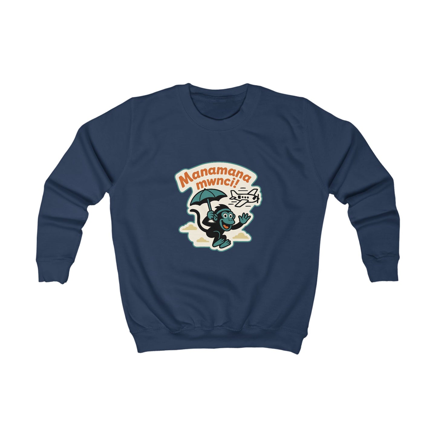 Kids Welsh Skydiving Monkey Jumper - "Manamana Mwnci"