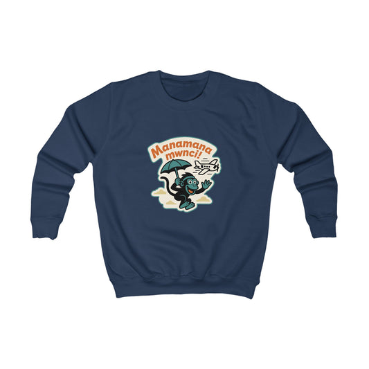 Kids Welsh Skydiving Monkey Jumper - "Manamana Mwnci"