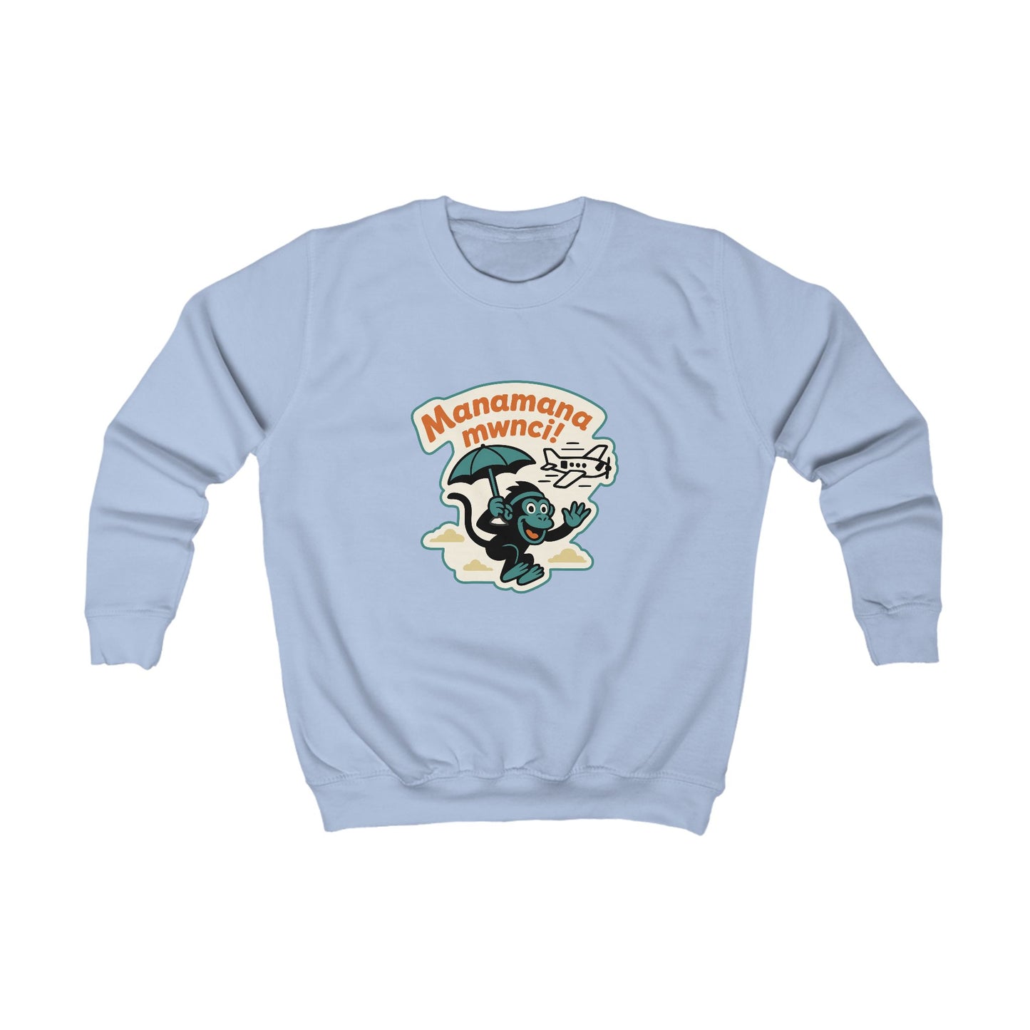 Kids Welsh Skydiving Monkey Jumper - "Manamana Mwnci"