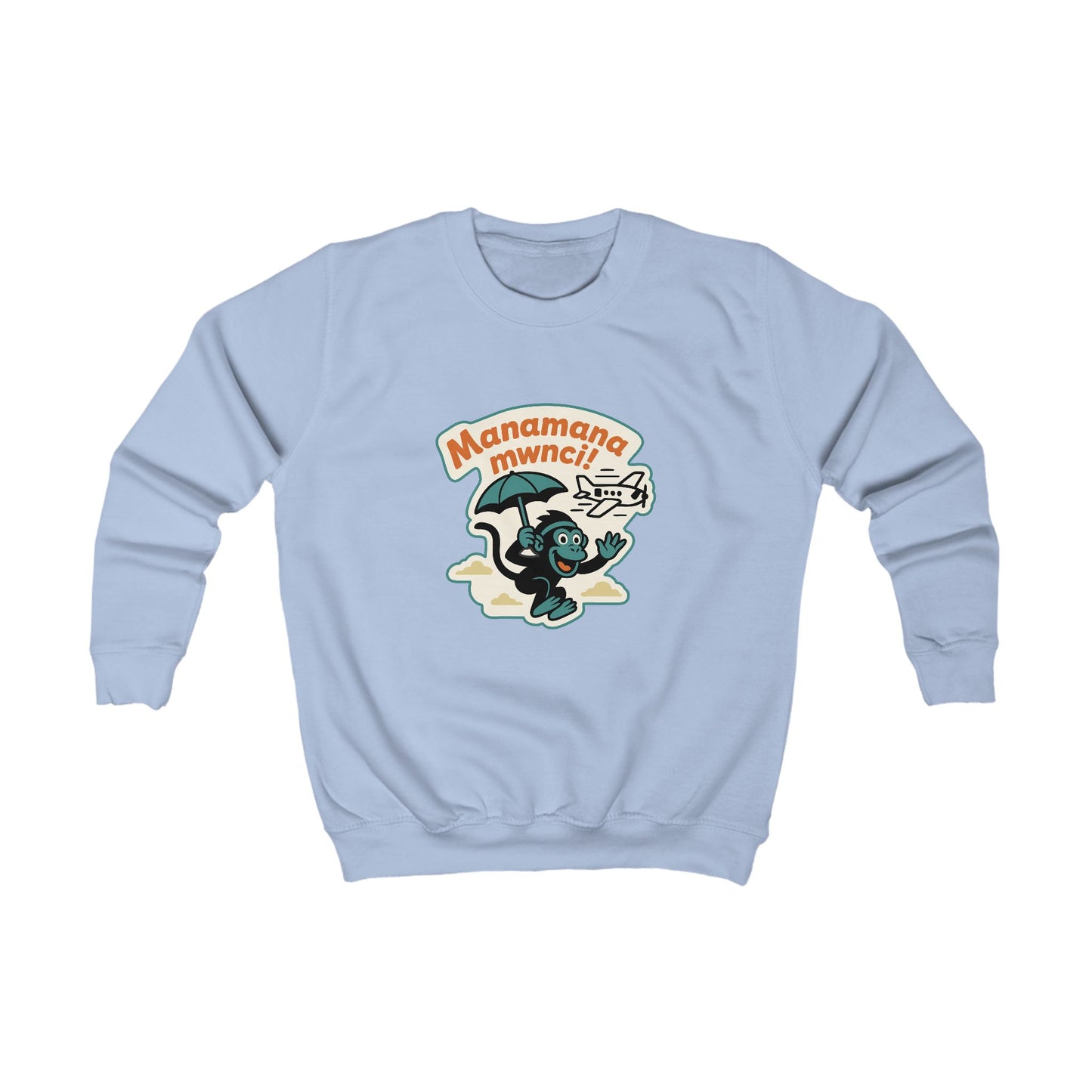 Kids Welsh Skydiving Monkey Jumper - "Manamana Mwnci"